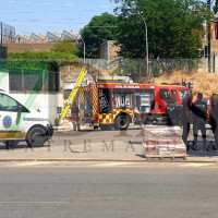 Se empotra con un camión contra un túnel en Badajoz