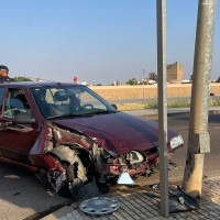 Sufre un accidente de tráfico en Olivenza