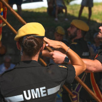 Homenaje en memoria del héroe caído en Cáceres durante un incendio forestal