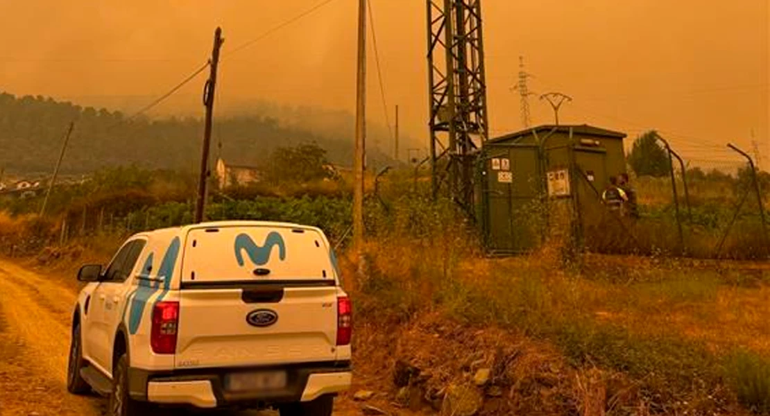 Telefónica despliega un dispositivo para garantizar la conectividad en zonas afectadas por los incendios