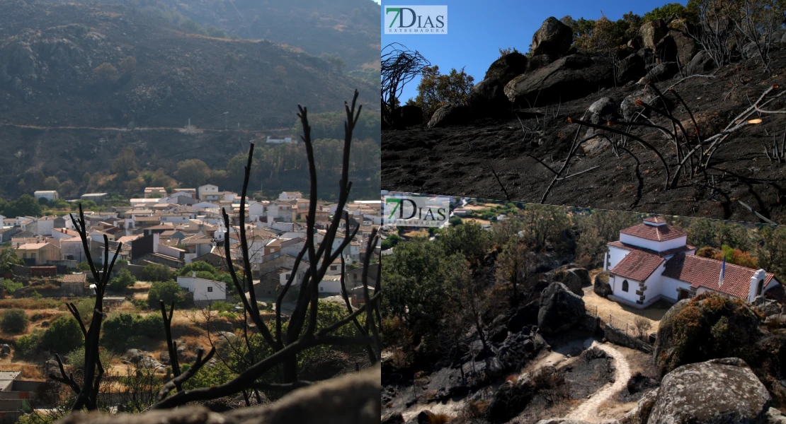 Así se encuentra uno de los pueblos afectados por el incendio de Jarilla: "Volverás a florecer"