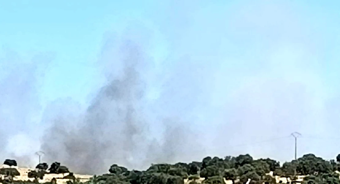 El incendio de Escurial obliga a desplegar un amplio operativo