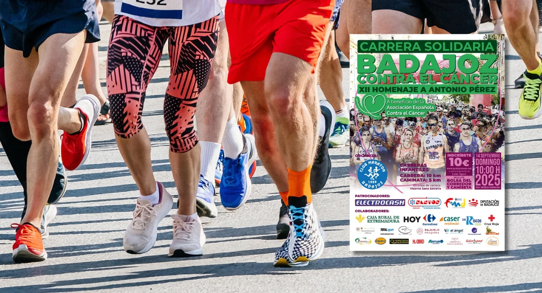 Récord histórico de participación en la carrera solidaria de la Asociación Española Contra el Cáncer en Badajoz