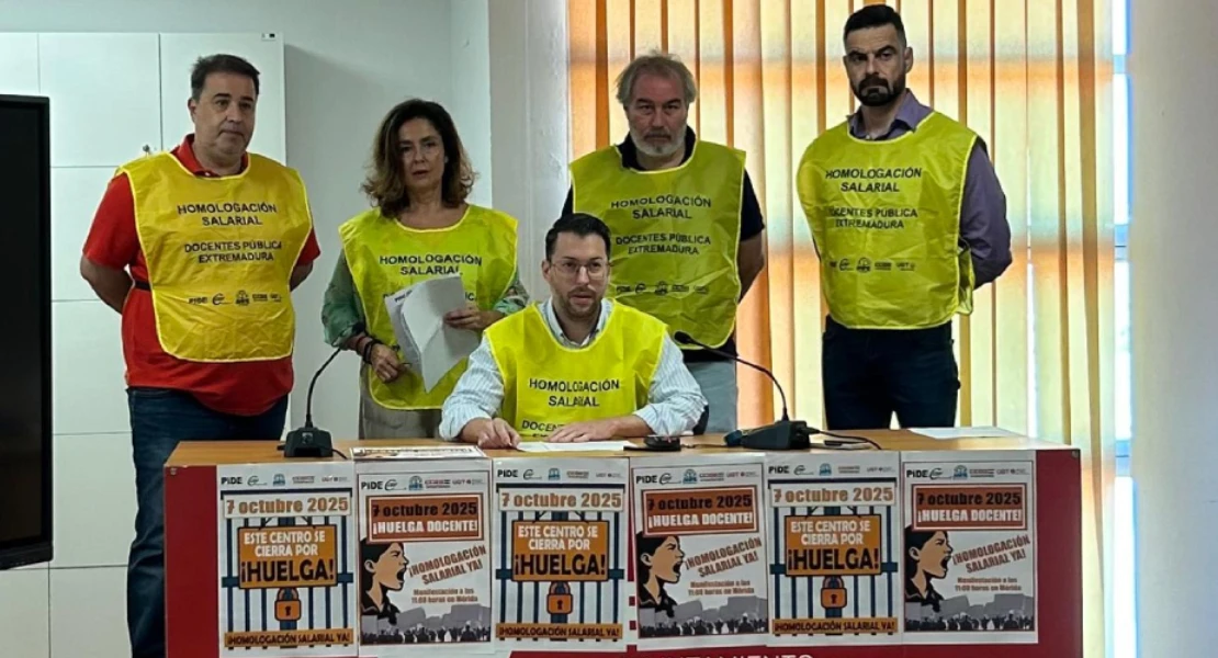 Los sindicatos convocan una huelga general en la educación pública extremeña