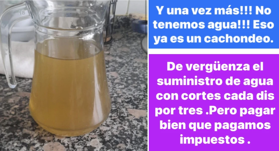 Problemas graves con el agua en Cerro Gordo: con barro y sin presión