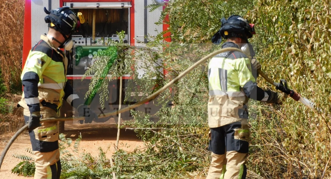 Bomberos trabajan en un incendio urbano junto al complejo militar Sancha Brava (BA)