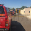 Se incendia un camión de basura en Las Vaguadas mientras recogía residuos