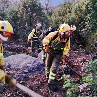 El INFOEX estabiliza el incendio en Cuacos de Yuste
