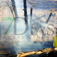 Un incendio forestal calcina varias ha de cultivo en la provincia de Badajoz