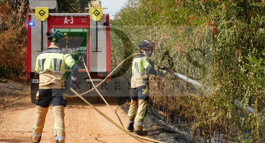 Bomberos trabajan en un incendio urbano junto al complejo militar Sancha Brava (BA)