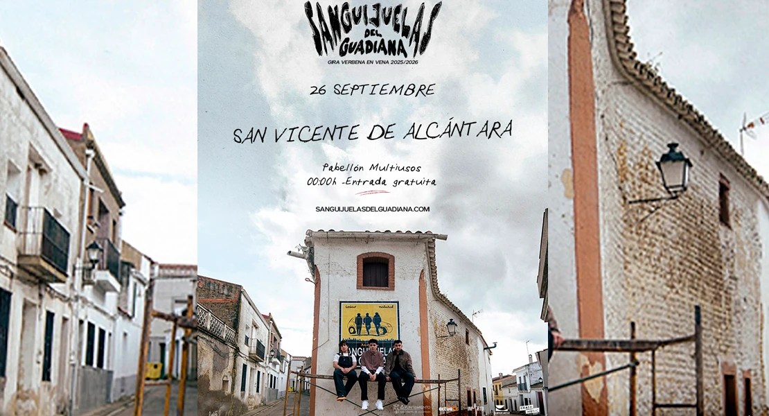 Sanguijuelas del Guadiana dará un concierto gratuito en San Vicente de Alcántara