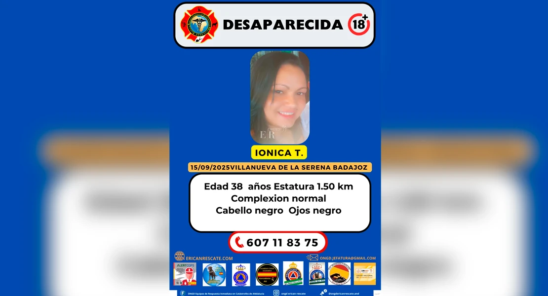 Buscan a una mujer desaparecida en Villanueva de la Serena