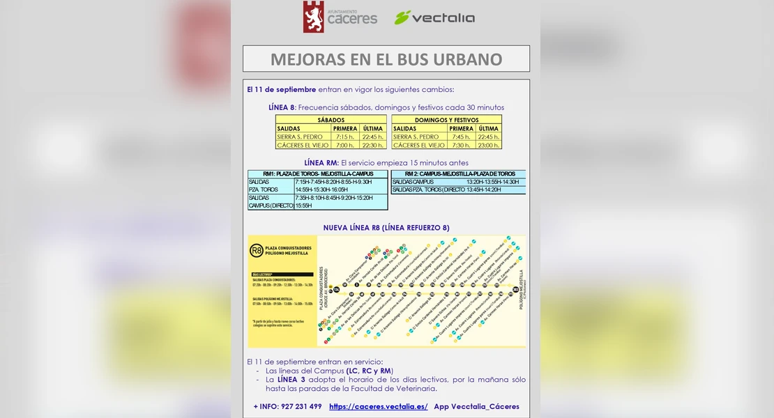 Cáceres amplía su red de transporte urbano con nuevas líneas y un autobús articulado