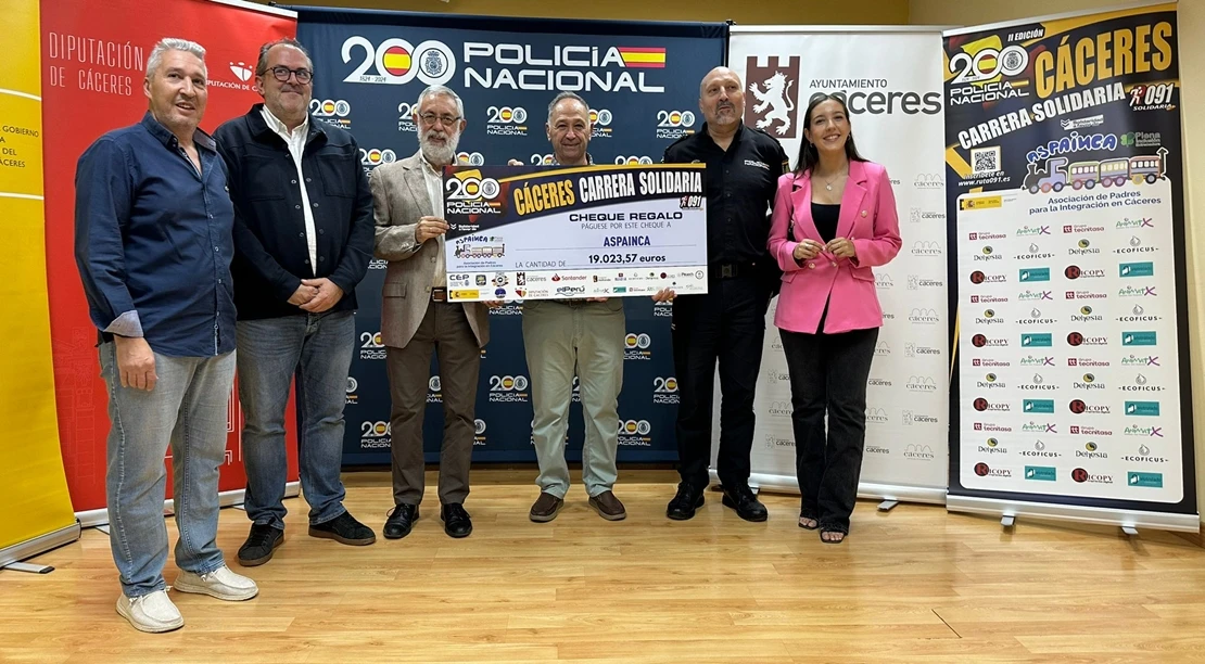 Aspainca recibe más de 19.000 € de la Carrera Solidaria Ruta 091
