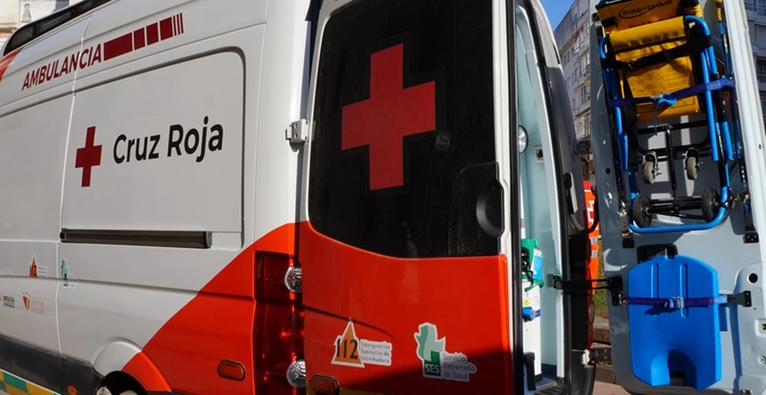 Accidente en el cruce de la autopista en Badajoz