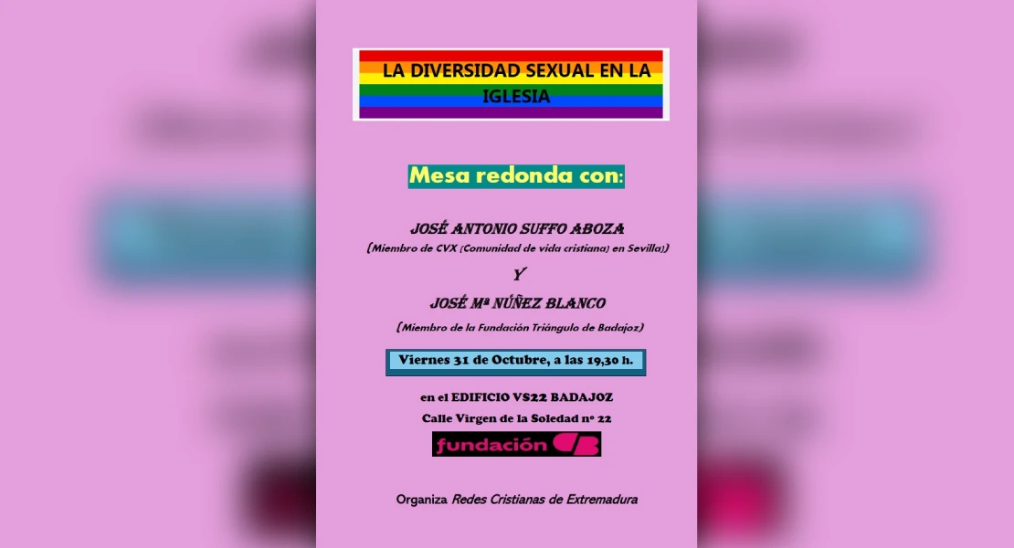 La diversidad sexual en la Iglesia, a debate en Badajoz La diversidad sexual en la Iglesia, a debate en Badajoz