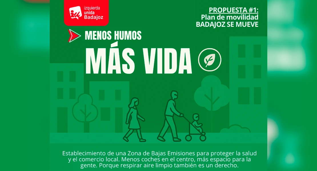 Izquierda Unida propone un plan para transformar la movilidad y modernizar Badajoz Izquierda Unida propone un plan para transformar la movilidad y modernizar Badajoz