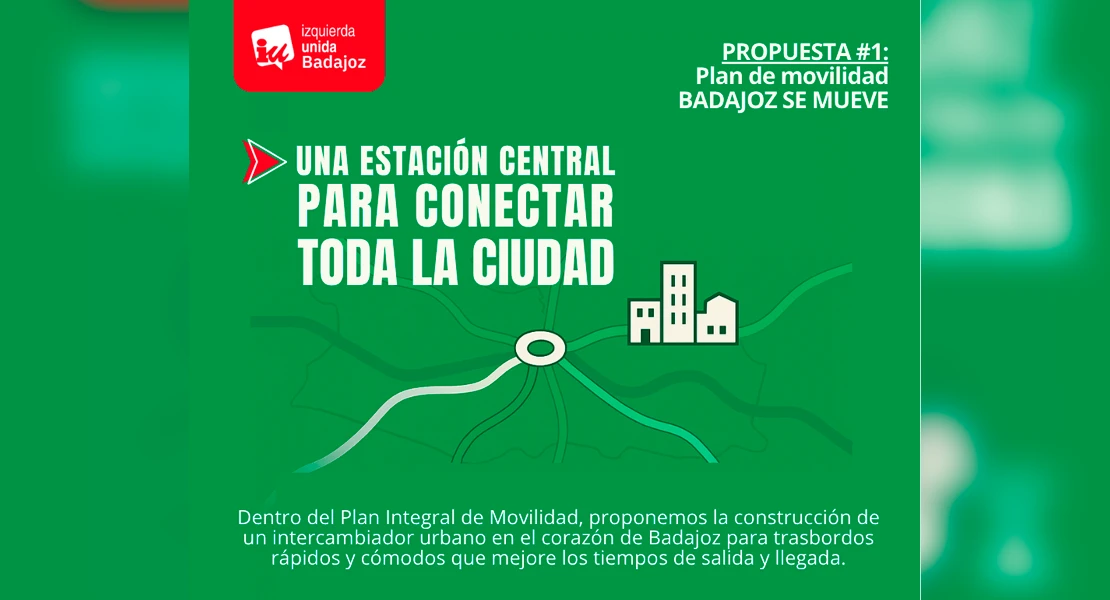 Izquierda Unida propone un plan para transformar la movilidad y modernizar Badajoz Izquierda Unida propone un plan para transformar la movilidad y modernizar Badajoz