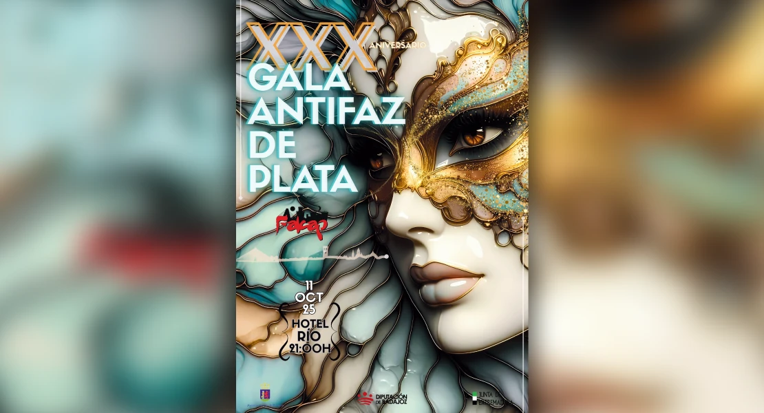Todo listo en Badajoz para la Gala Antifaz de Plata 2025