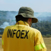 Incendio forestal entre Villafranco del Guadiana y Alvarado en el término municipal de Badajoz