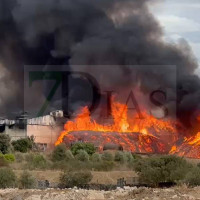 Espectacular incendio en San Vicente de Alcántara: "Va a ser muy complicada la extinción"
