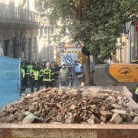 Horas críticas tras el derrumbe en el centro de Madrid: ocho heridos y cuatro desaparecidos
