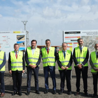 Sánchez visita las obras del primer tramo de la A-58 que unirá Cáceres y Badajoz