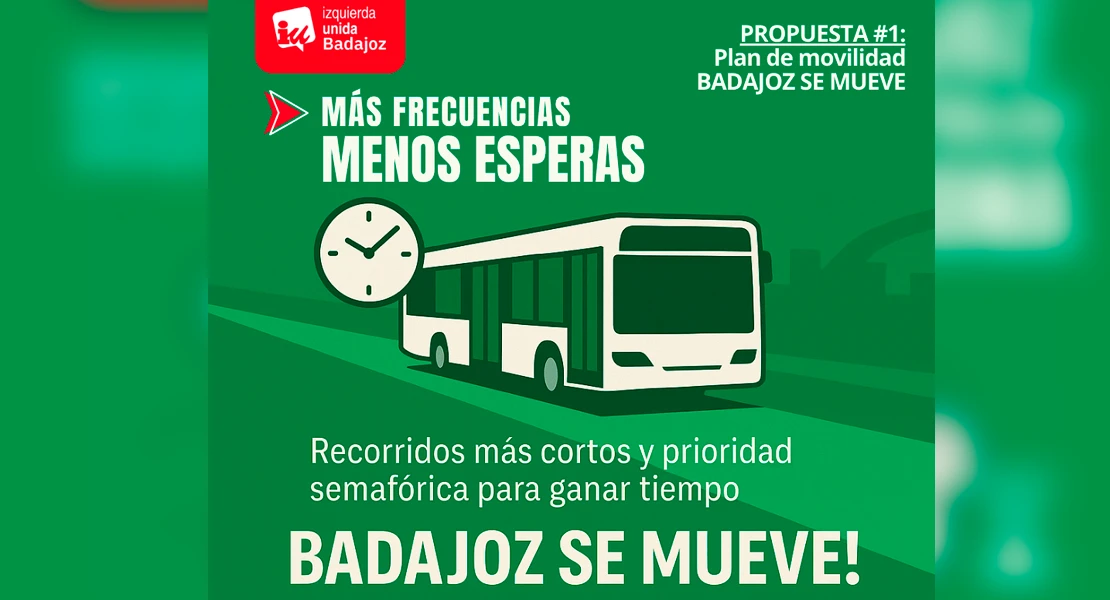 Izquierda Unida propone un plan para transformar la movilidad y modernizar Badajoz Izquierda Unida propone un plan para transformar la movilidad y modernizar Badajoz