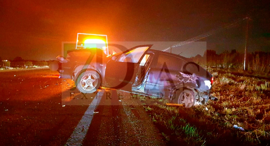 Aparatoso accidente múltiple en la EX-110 a la altura de Valdebotoa