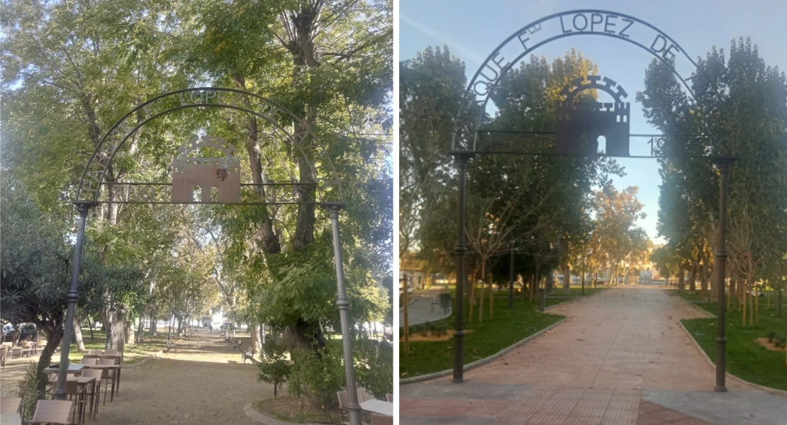 Denuncian un "daño irreversible" en el parque López de Ayala tras su reforma