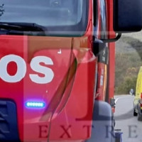 Atrapado tras una colisión frontal en la EX-370