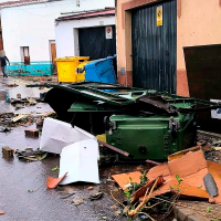Un tornado arrasa Zarza de Alange y deja graves daños materiales