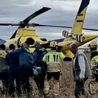 Rescatado con helicóptero en una zona de dificil acceso en una finca extremeña