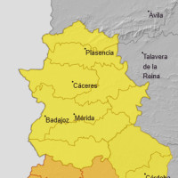 Activarán la alerta por lluvias y tormentas este miércoles en Extremadura