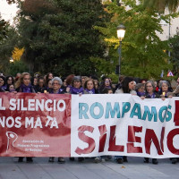 La manifestación en Badajoz por el 25-N en imágenes