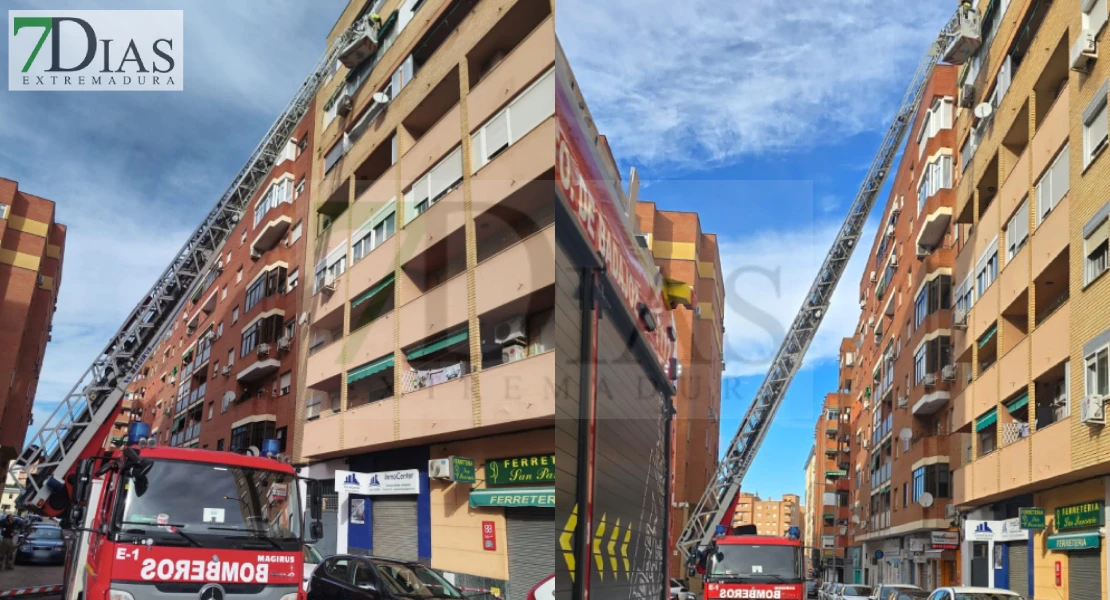 Un desprendimiento en Badajoz moviliza a los bomberos