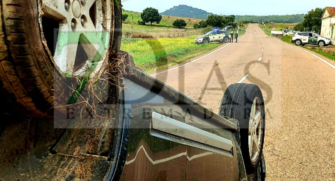 Vuelca tras una colisión contra otro vehículo en la EX-110 (BA)