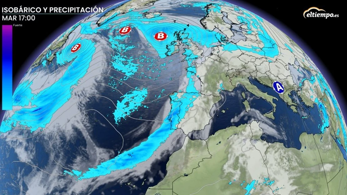 Varios frentes sacuden la semana: lluvia, viento y cambios de temperatura