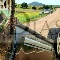 Vuelca tras una colisión contra otro vehículo en la EX-110 (BA)