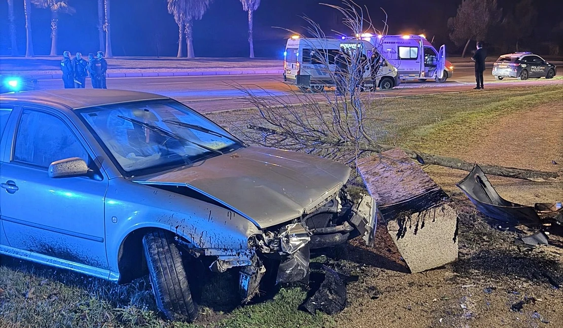Un accidente en Badajoz deja un herido en Nochebuena
