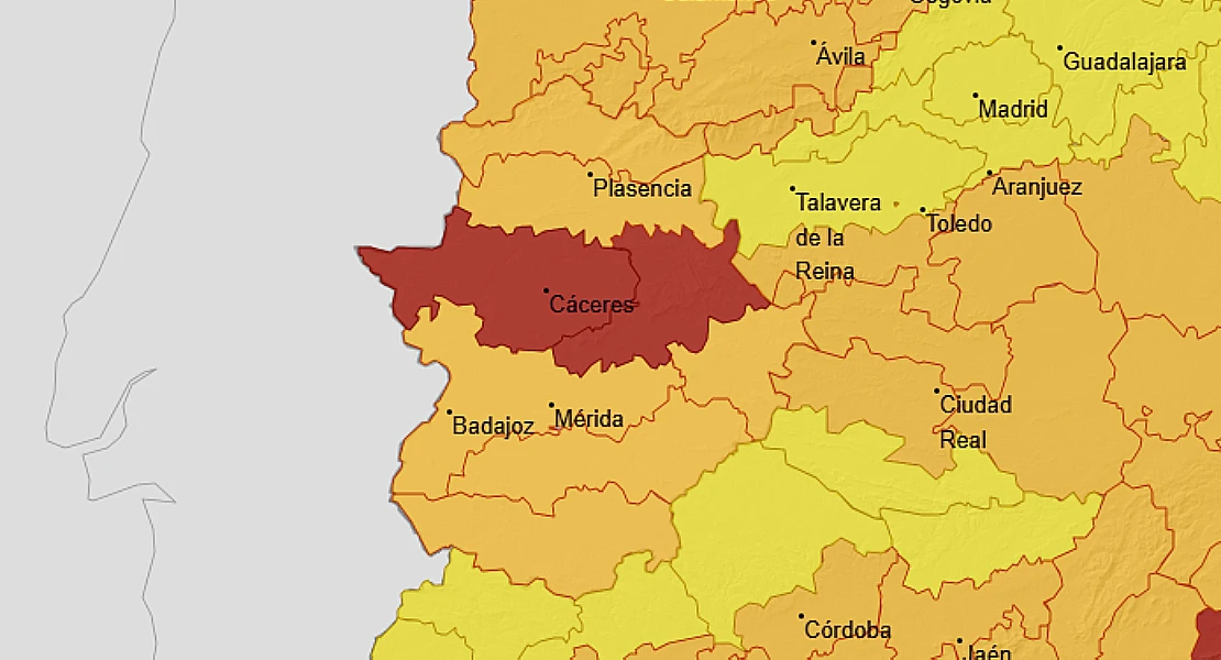Elevan a roja la alerta en algunas comarcas de Extremadura por el fuerte viento