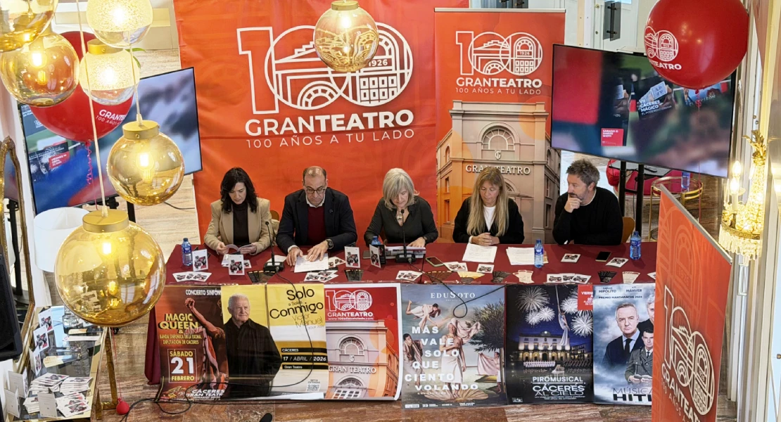 El Gran Teatro de Cáceres programa más de medio centenar de propuestas por su centenario