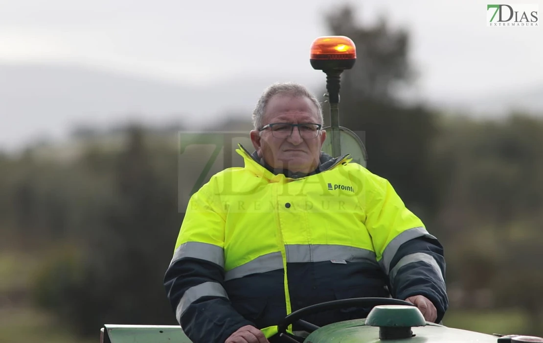 Imágenes de la tractorada en Extremadura para protestar por el acuerdo de Mercosur
