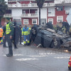 Un grave accidente a la salida de Badajoz deja una joven herida