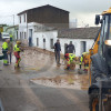 Una riada de barro y agua afecta a Alconchel tras las fuertes lluvias