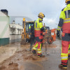 Una riada de barro y agua afecta a Alconchel tras las fuertes lluvias