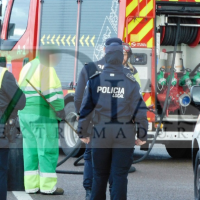 Herido tras accidentarse y volcar su vehículo a la salida de Badajoz