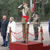 El Rey Felipe VI preside una jura de bandera en Cáceres