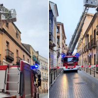Árboles caídos, desprendimientos y agua en viviendas por el temporal en la provincia de Cáceres
