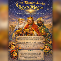 Cáceres da la bienvenida a los Reyes Magos con un pasacalles y un acto en la Concatedral